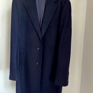 SuitSupply Navy Overcoat, 100% Wool, 42L